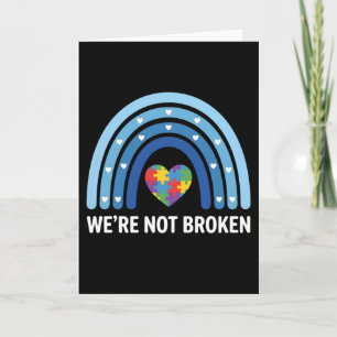 We Zijn Niet Gebroken Autisme Bewustzijn Regenboog Kaart