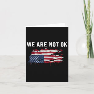 We zijn niet ok ondersteboven vlag Shirt Kaart