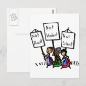 We zijn niet racistisch, gewelddadig of stil! briefkaart (Voorkant / Achterkant)