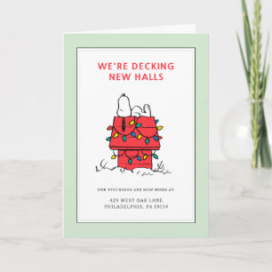We zijn nieuwe hallen aan het dekken Snoopy We z Feestdagen Kaart