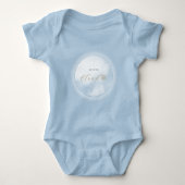 We zijn op Cloud 9 Baby Jongen Blauwe Baby Shower Romper (Voorkant)