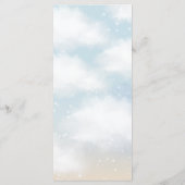 We zijn op Cloud 9 Dreamy Clouds Menu Kaart Blauw (Achterkant)