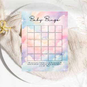 We zijn op Cloud Nine Baby Bingo Baby shower spel