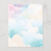 We zijn op Cloud Nine Baby shower Budget Invitatio (Achterkant)