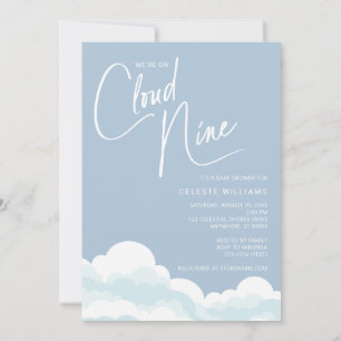 We zijn op Cloud Nine Baby shower Invitation Kaart