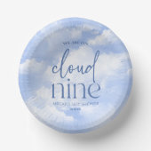 We zijn op Cloud Nine Blue Baby shower Papieren Kommen (Voorkant)