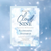 We zijn op Cloud Nine Blue Boy Baby shower Kaart