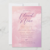 We zijn op Cloud Nine Dreamy Pastel Sky Baby showe Kaart (Voorkant)