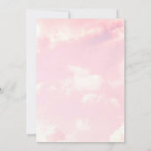 We zijn op Cloud Nine Pink Clouds Baby shower Kaart (Achterkant)