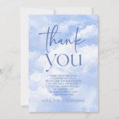 We zijn op Cloud Nine Sparkle Clouds Baby shower Bedankkaart (Voorkant)