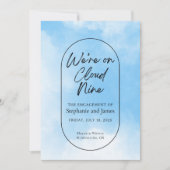 We zijn op Cloud Nine Verloving Feest Uitnodiging (Voorkant)