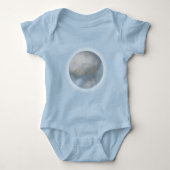 We zijn op wolk 9 Babyboy Blauwe Baby Shower Romper (Voorkant)