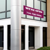 We zijn open aangepaste restaurantbanner spandoek (Buitenkant Gebouw)