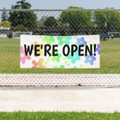 WE ZIJN OPEN! Rainbow Flowers Business Banner (Insitu)