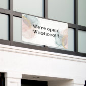 We zijn open Sign Spandoek (Buitenkant Gebouw)