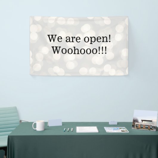 We zijn open Sign Spandoek (Beurs)