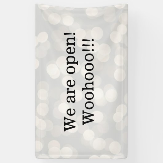 We zijn open Sign Spandoek (Verticaal)