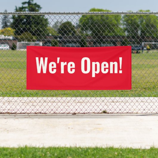 We zijn open. Spandoek (Insitu)