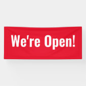 We zijn open. Spandoek (Horizontaal)