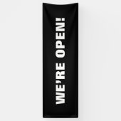 "WE ZIJN OPEN!" Vinyl outdoor teken Spandoek (Verticaal)