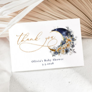 We zijn over de maan marine baby shower dank u kaart