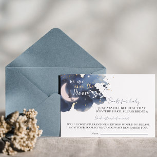 We zijn over de maanboeken voor baby baby shower kaart