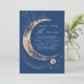 We zijn over het Baby shower van de maan Kaart (Staand voorkant)