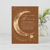 We zijn over het Baby shower van de maan Kaart (Staand voorkant)