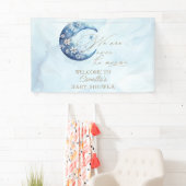 We zijn over het Moon Boy Baby shower Spandoek (Insitu)