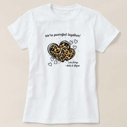 We zijn perfect samen luipaard hart t-shirt (Design voorkant)