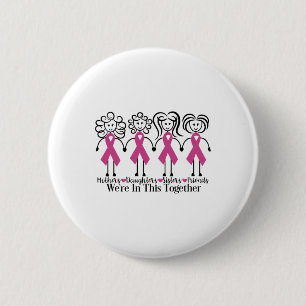 We zijn samen familievriendelijke borstkanker ronde button 5,7 cm