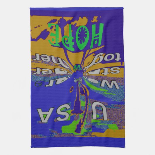 We zijn sterker samen, grappig US Hope model de Theedoek (Verticaal)