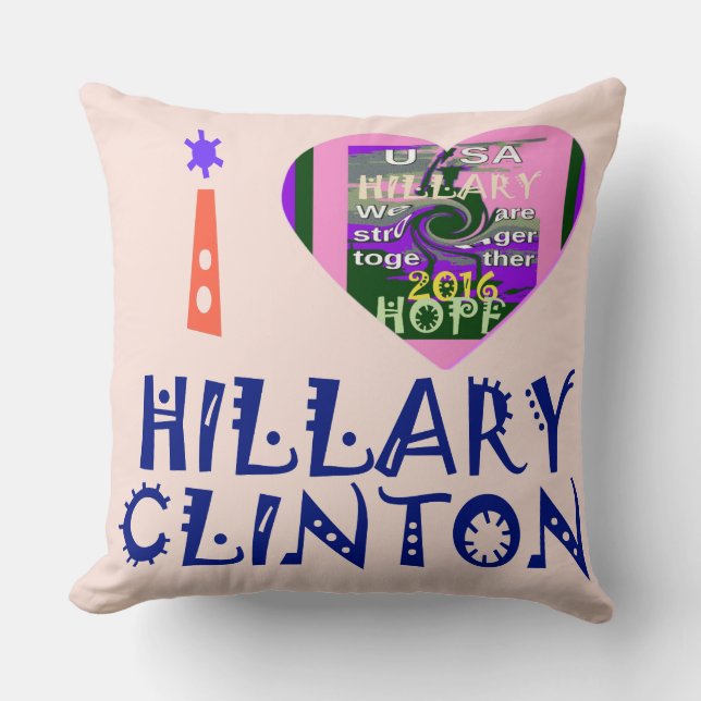 We zijn sterker samen Stemming 4 Hillary Gift Idee Kussen (Voorkant)