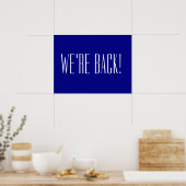We zijn terug blauw poster (Keuken)