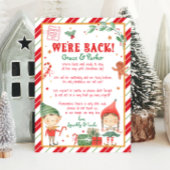 We zijn terug brief van uw kerst elf kaart