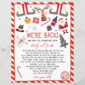 We zijn terug Elf Aankomst Brief Elves Kerstmis (Voorkant)