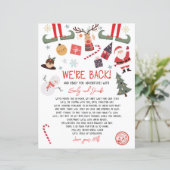 We zijn terug Elf Aankomst Brief Elves Kerstmis (Staand voorkant)