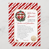 We zijn terug Elf Letter Kaart (Voorkant / Achterkant)