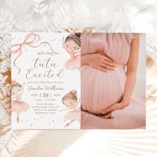 We zijn Tutu Enthousiast Ballerina Baby Shower Fot Kaart