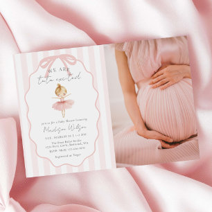 We zijn Tutu Opgewonden Ballerina Baby Shower Foto Kaart