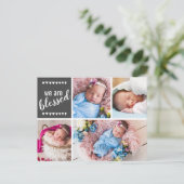 We zijn verbluffend geboortebericht bedankt briefkaart (Staand voorkant)