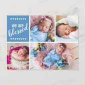 We zijn verbluffend geboortebericht Dank je wel Briefkaart (Voorkant)