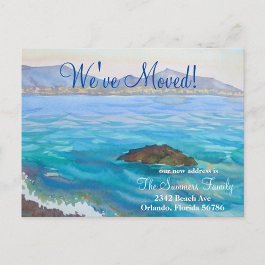 We zijn verhuisd Aankondiging nieuw adres Seascape (Voorkant)