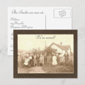 We zijn verhuisd. aankondigingskaart (Voorkant / Achterkant)