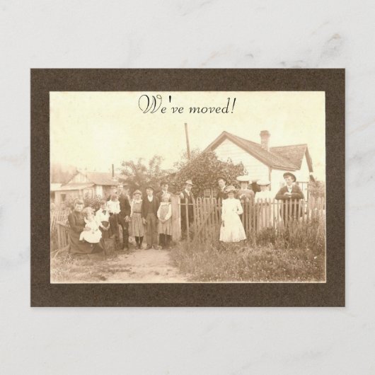 We zijn verhuisd. aankondigingskaart (Voorkant)