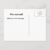 We zijn verhuisd! aankondigingskaart (Achterkant)