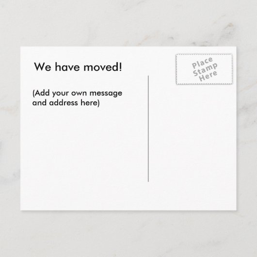 We zijn verhuisd. aankondigingskaart (Achterkant)