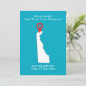 We zijn verhuisd! Bezoek ons in Delaware Aankondiging (Staand voorkant)