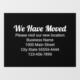 We Zijn Verhuisd Bezoek Ons Nieuwe Adres Zwart Raamsticker