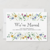 We Zijn Verhuisd Bloemrijke Verhuizing Aankondiging (Voorkant)